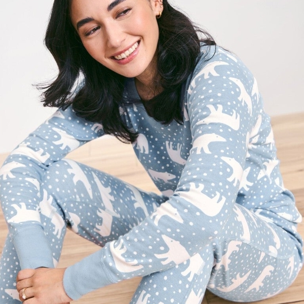 Kids Blue Polar Bear Pajamas